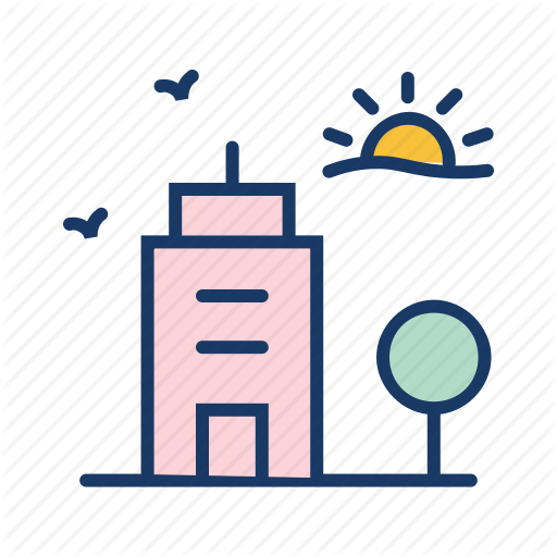 Building, City, Daytime, Summer, Sunny Day, Town Icon