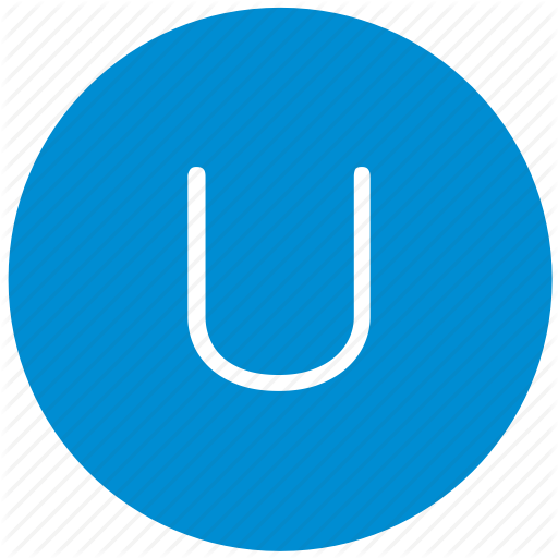 Key, Keyboard, Letter, Round, U Icon