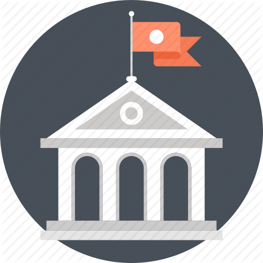 Bank, Building, College, Education, Knowledge, School, University Icon