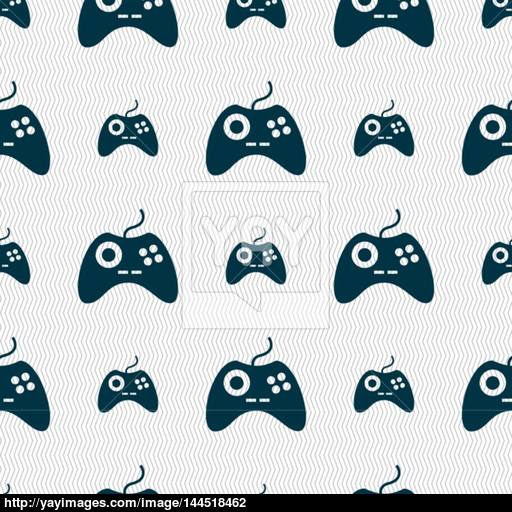 Joystick Sign Icon Video Game Symbol Seamless Abstract