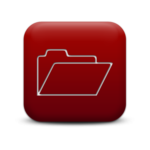 Simple Red Square Icon Business Folder