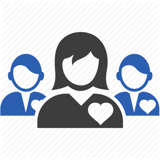 Female, Fund, Heart, Male, Raising, Volunteer Icon