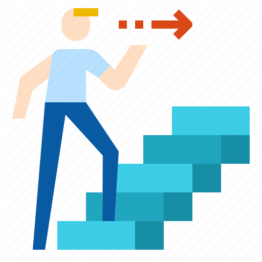 Man, Stair, Star, Step, Walk Icon