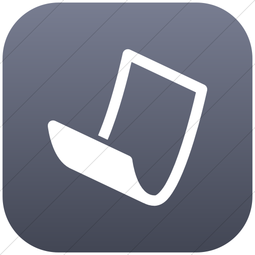 Flat Rounded Square White On Blue Gray Gradient Raphael