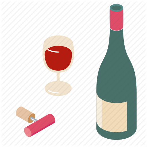 Bottle, Red, Wine Icon