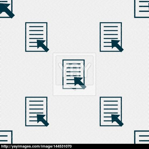 Text Sign Icon Document Symbol Seamless Abstract