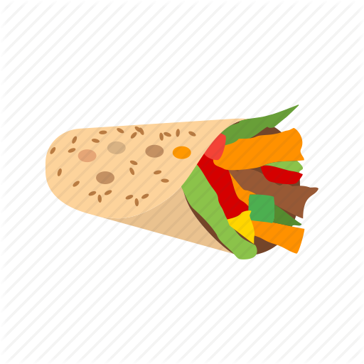 Chicken, Food, Healthy, Salad, Sandwich, Wrap, Wraps Icon