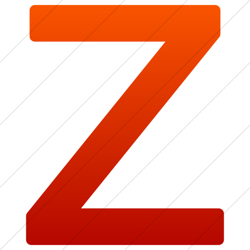 Simple Red Gradient Alphanumerics Uppercase Letter Z Icon