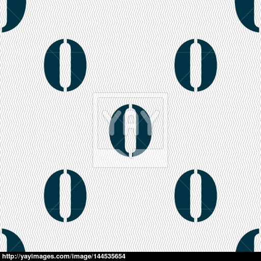 Number Zero Icon Sign Seamless Abstract Background With Geometric