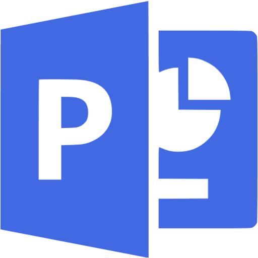 Royal Blue Microsoft Powerpoint Icon