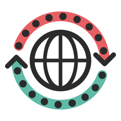 Web Cycle Colored Stroke Icon