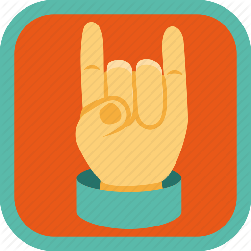 Badge, Finger, Gamification, Hand, Rock Icon