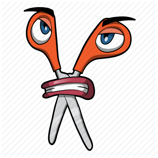 Cartoon, Emoji, Paper, Rock, Scissors Icon