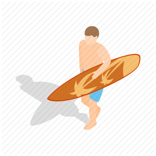Board, Isometric, Sea, Sport, Surf, Surfboard, Surfer Icon