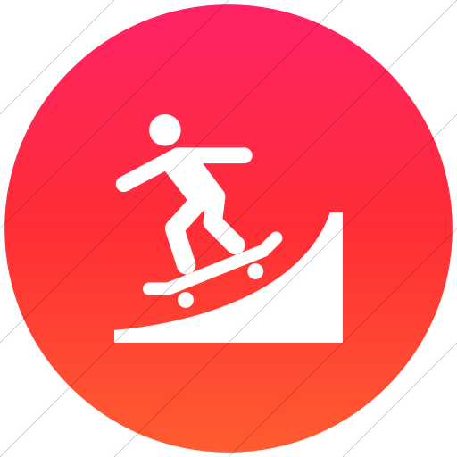 Flat Circle White On Ios Orange Gradient Iconathon