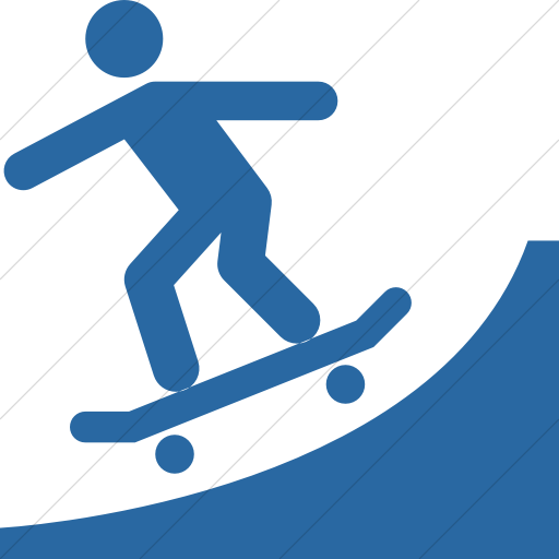 Simple Blue Iconathon Skate Park Icon