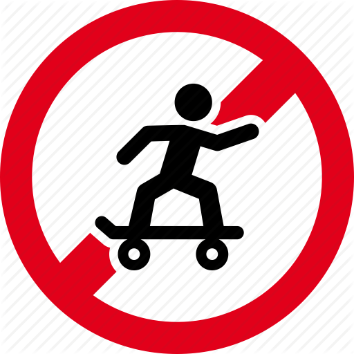 No Skateboarding Icon