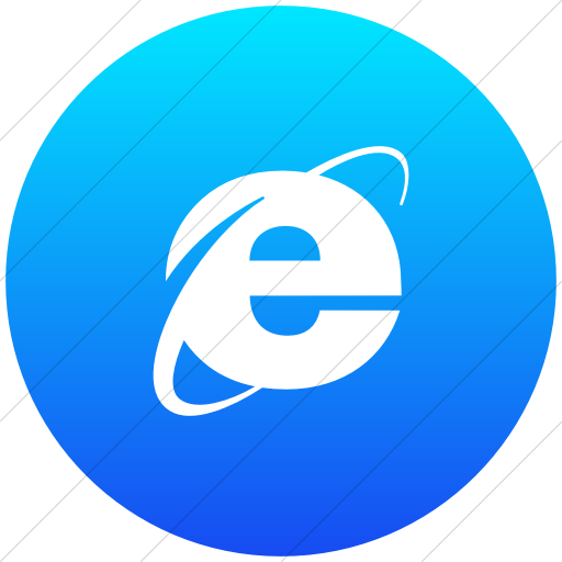 Flat Circle White On Ios Blue Gradient Raphael Ie Icon