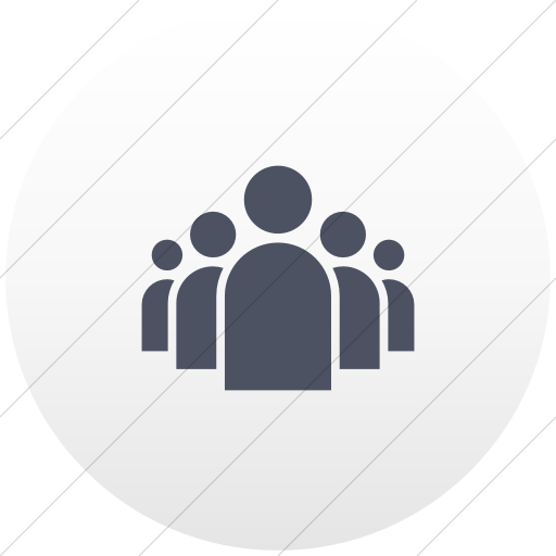 Flat Circle Blue Gray On White Gradient Ocha