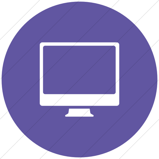 Flat Circle White On Purple Raphael Imac Icon