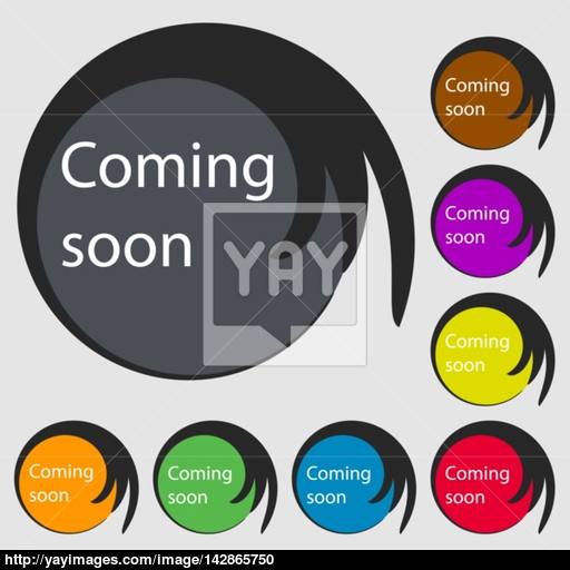 Coming Soon Sign Icon Promotion Announcement Symbol Symbols