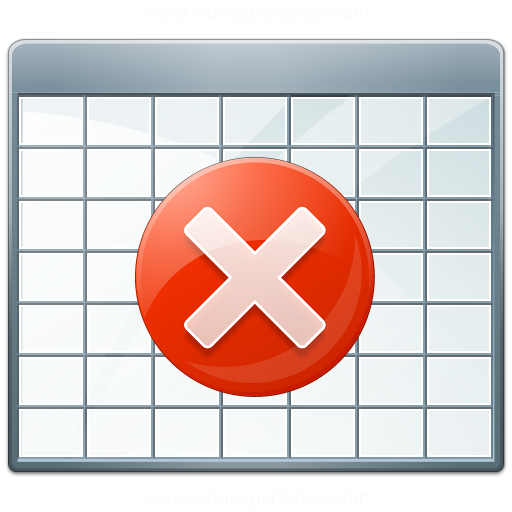 Iconexperience V Collection Table Error Icon