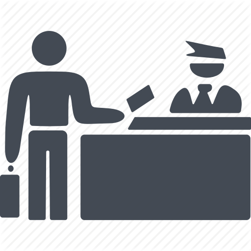 Immigration, Inspection, Passport, Police, Security Icon