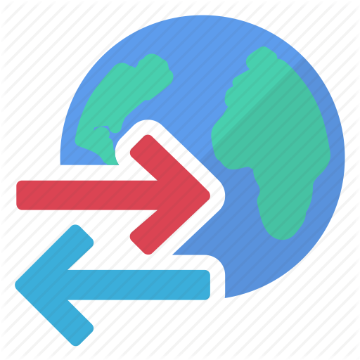 Data, Earth, Export, Import, Information, World Icon
