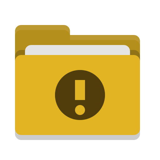 Folder, Yellow, Important Icon Free Of Papirus Places