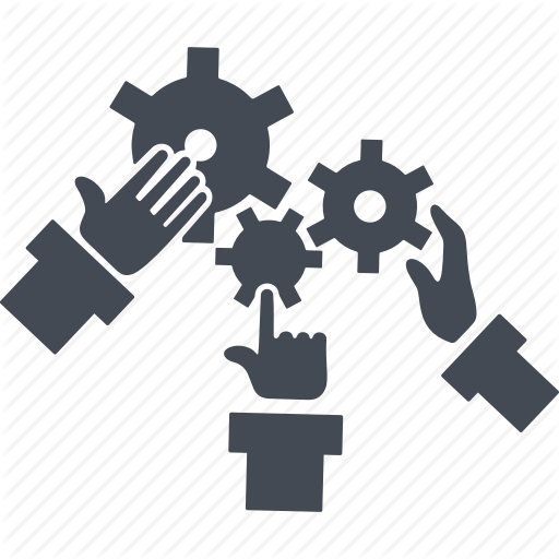 Arms, Creativ Team, Gears, Job, Process Icon