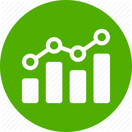 Analytics, Chart, Circle, Earnings, Finance, Green, Stock Market Icon