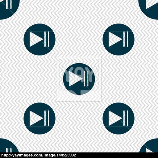 Play Button Icon Seamless Abstract Background With Geometric