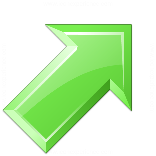 Iconexperience V Collection Arrow Up Right Green Icon