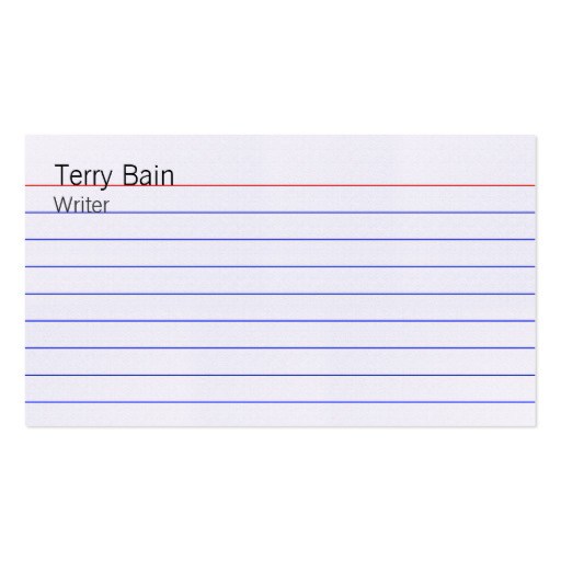 Print On Index Cards