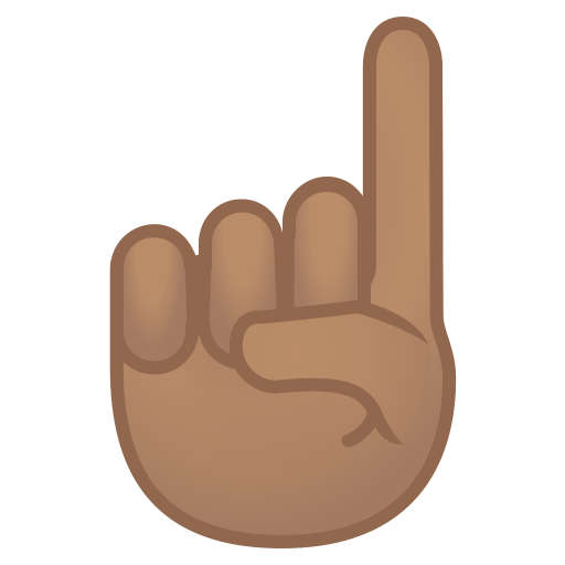 Index Pointing Up Medium Skin Tone Icon Noto Emoji People