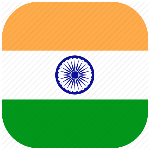 Country, Flag, India, Indian, National, Rounded, Square Icon