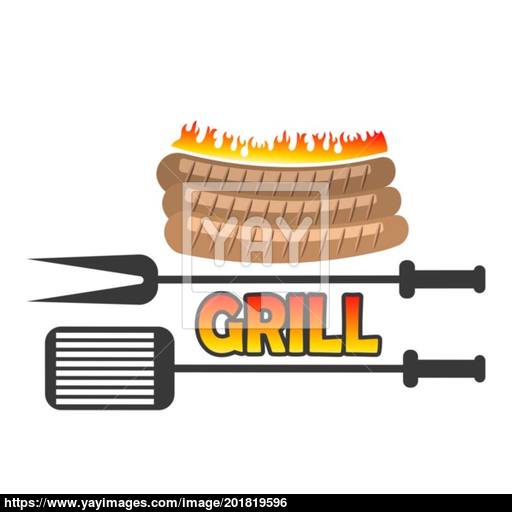 Grill Sausage Icon Vector