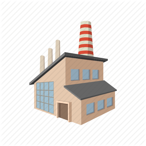 Building, Cartoon, Factory, Industrial, Industry, Plant, Power Icon