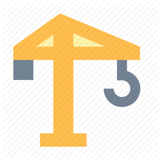 Construction, Crane, Hook, Industrial Icon