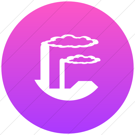 Flat Circle White On Ios Pink Gradient Classica