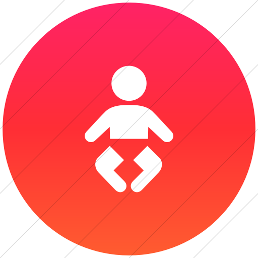 Flat Circle White On Ios Orange Gradient Ocha