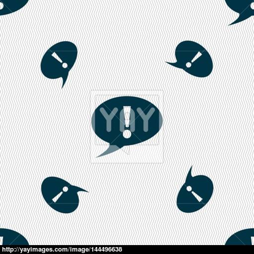 Exclamation Mark Sign Icon Attention Speech Bubble Symbol