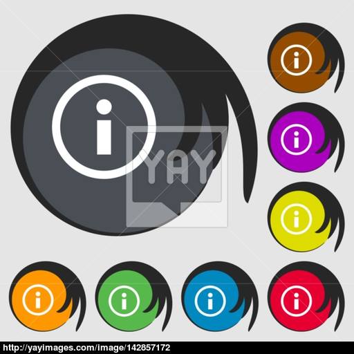 Information Sign Icon Info Speech Bubble Symbol Symbols On Eight