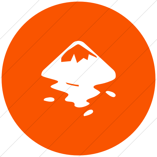 Flat Circle White On Orange Raphael Inkscape Icon