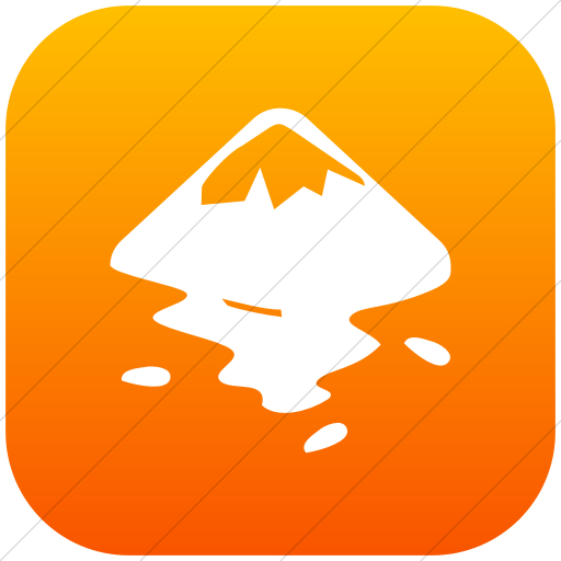 Flat Rounded Square White On Orange Gradient Raphael