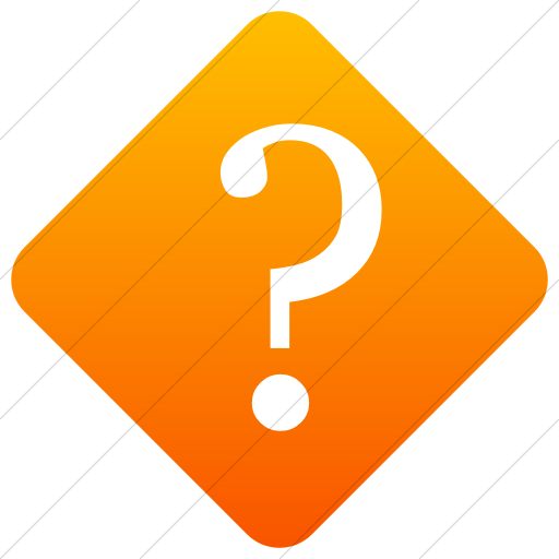Simple Orange Gradient Raphael Question Mark Triangle Icon