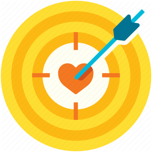 Engagement, Heart, Insight, Marketing, Social Media, Target Icon