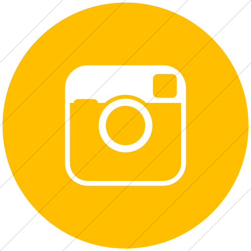 Flat Circle White On Yellow Raphael Instagram Icon