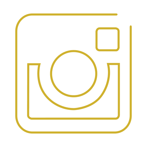 Yellow Instagram Line Icon