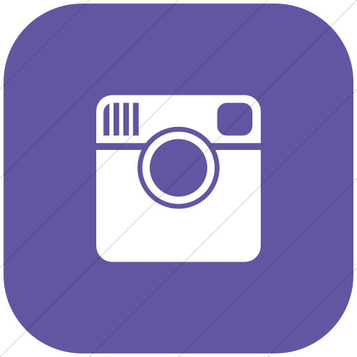 Flat Rounded Square White On Purple Foundation Social